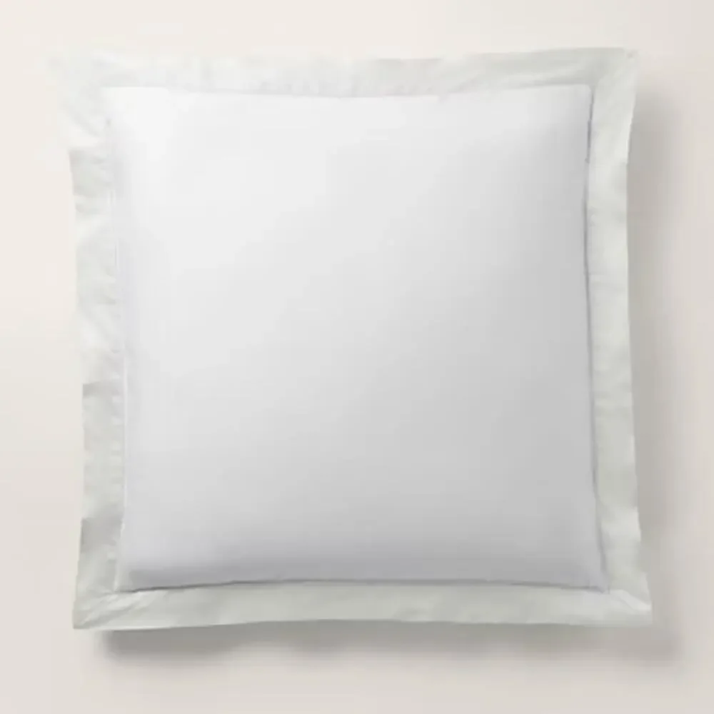 Ralph Lauren Home Organic Sateen Border Euro Sham Parchment NEW Penthouse Living